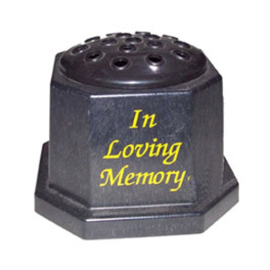 In Loving Memory Grave Vase Black MEV001